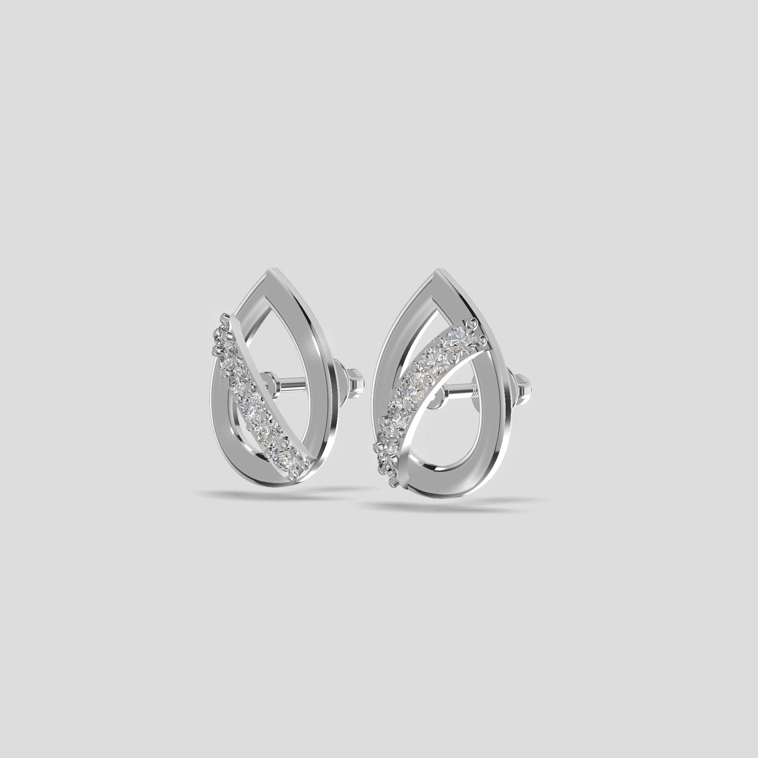 Raindrop Elegance Diamond Earrings Gold