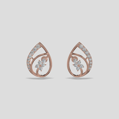 Floral Cascade Earrings Gold