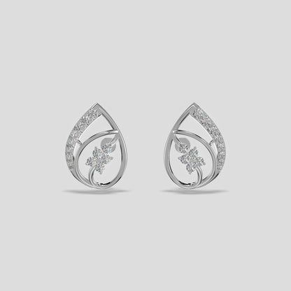 Floral Cascade Earrings Gold