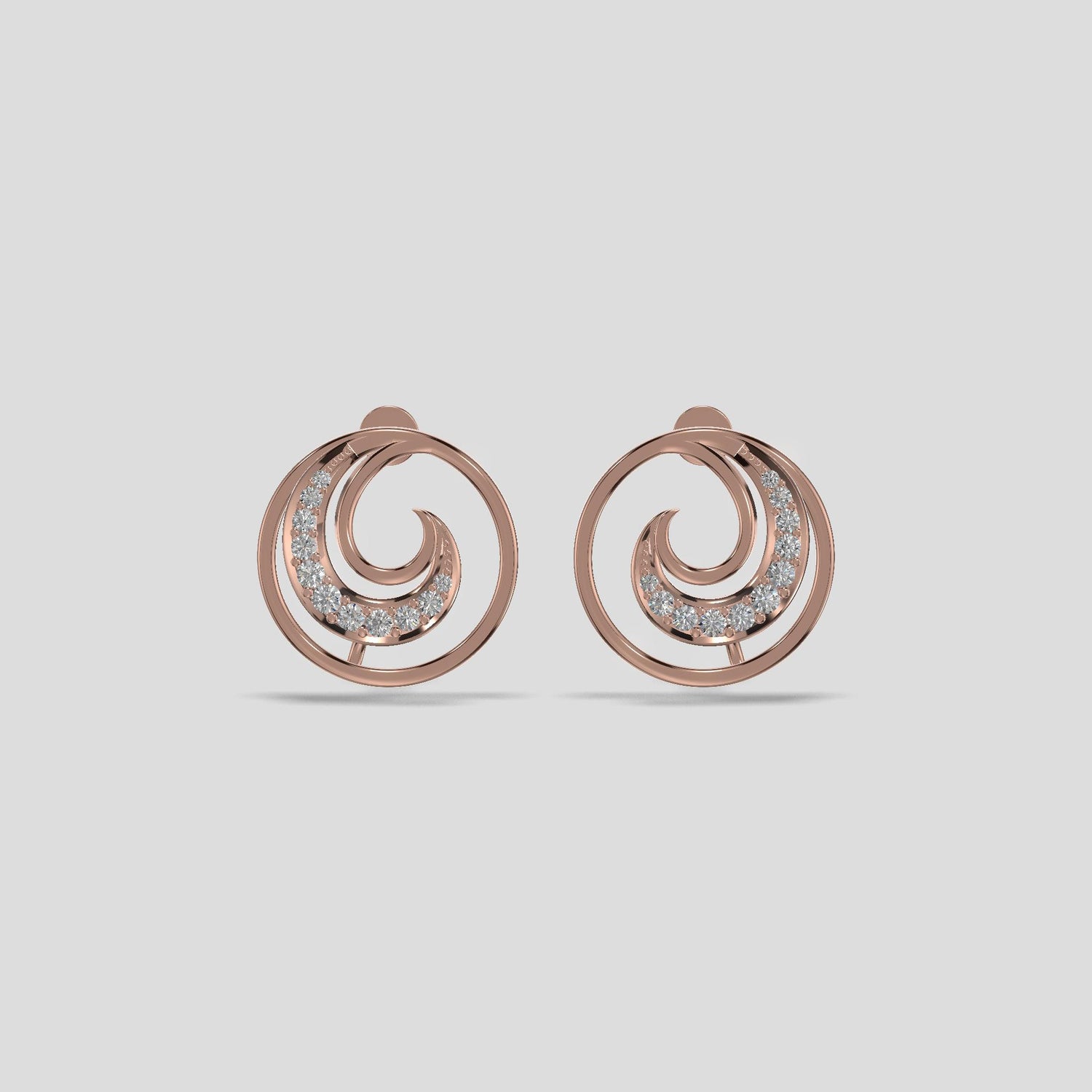 Golden Spiral Bloom Earrings Gold