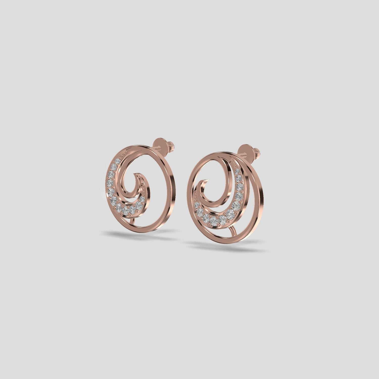 Golden Spiral Bloom Earrings Gold