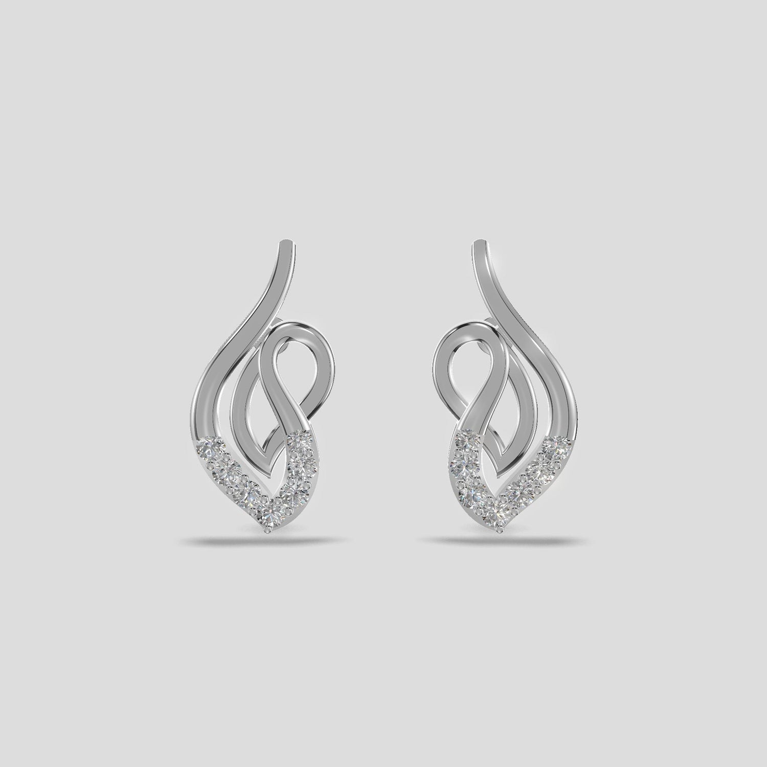 Enchanted Flame Diamond Earrings Gold