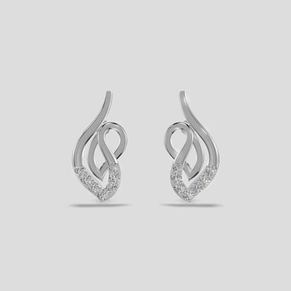 Enchanted Flame Diamond Earrings Gold