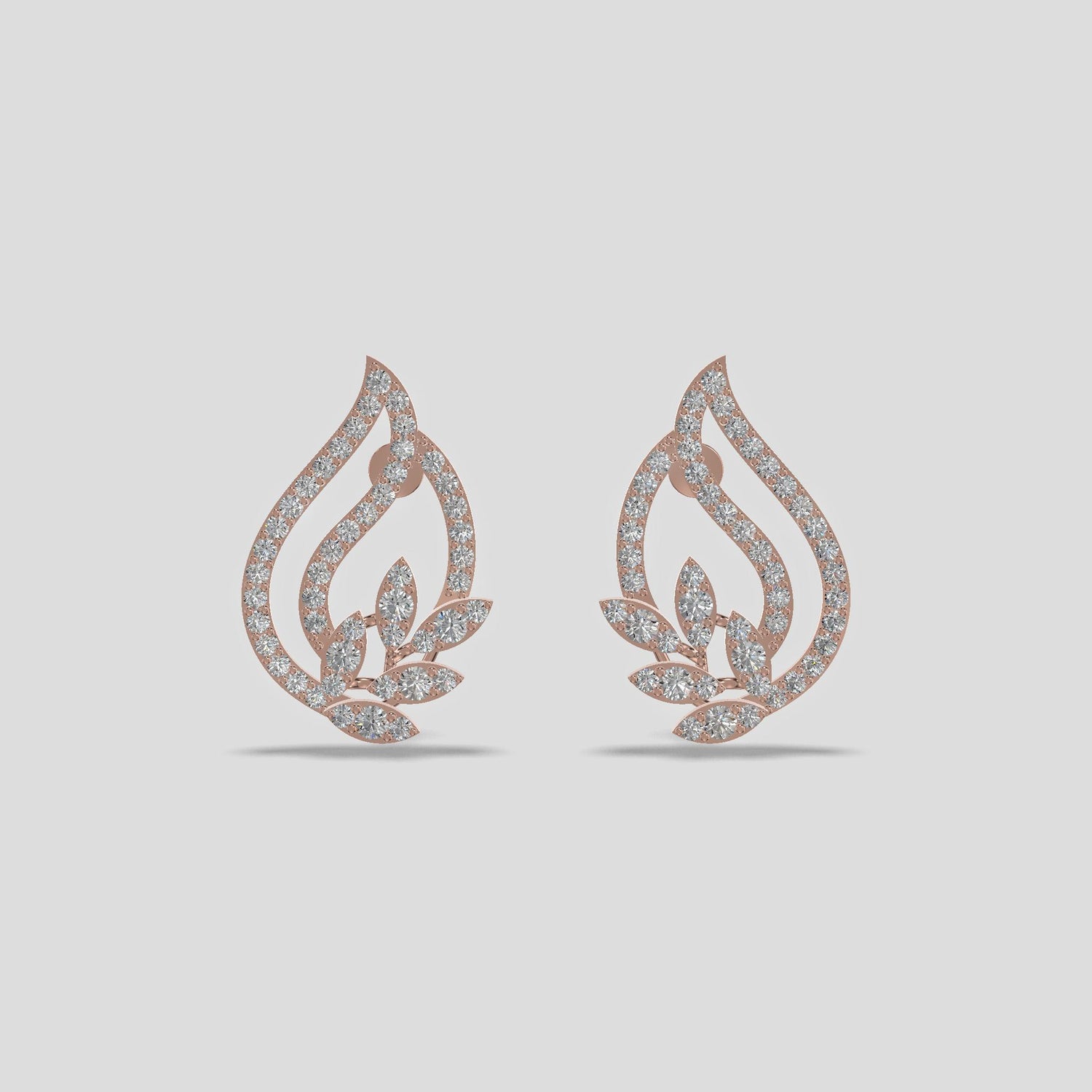 Celestial Bloom Diamond Earrings Gold