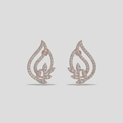 Celestial Bloom Diamond Earrings Gold