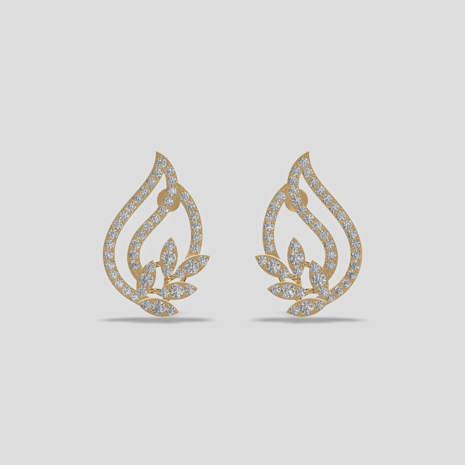 Celestial Bloom Diamond Earrings Gold