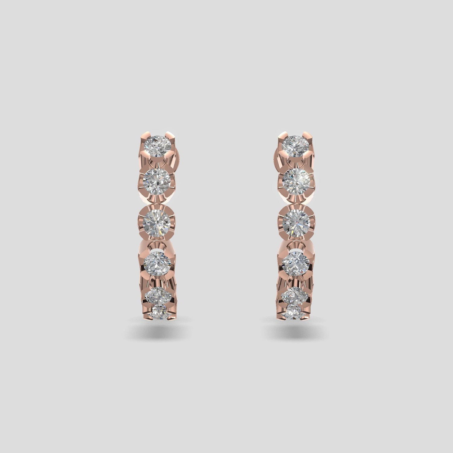 Eternelle Diamond Line Earrings Gold