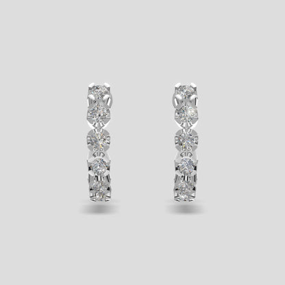 Eternelle Diamond Line Earrings Platinum