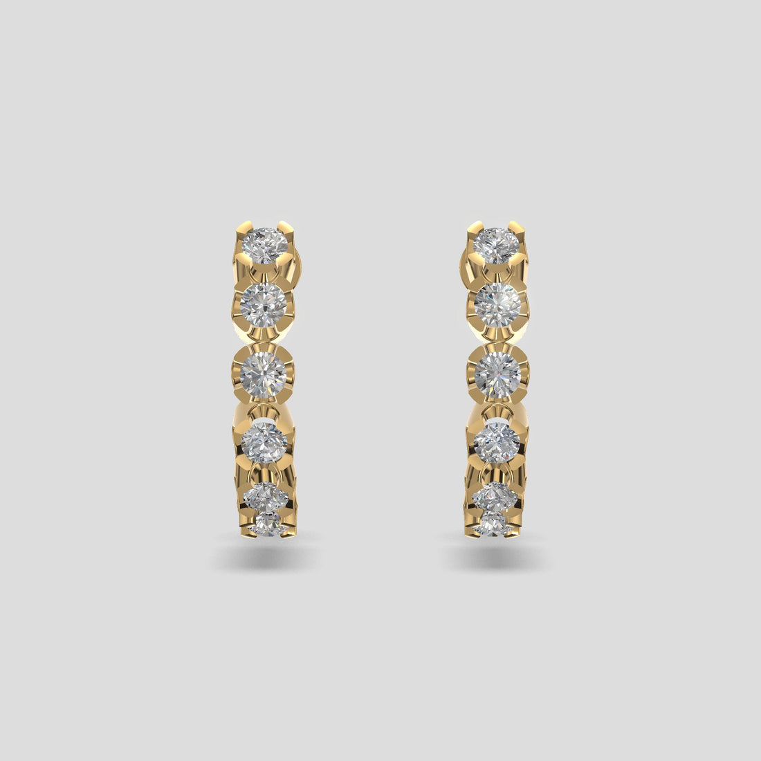 Eternelle Diamond Line Earrings Gold