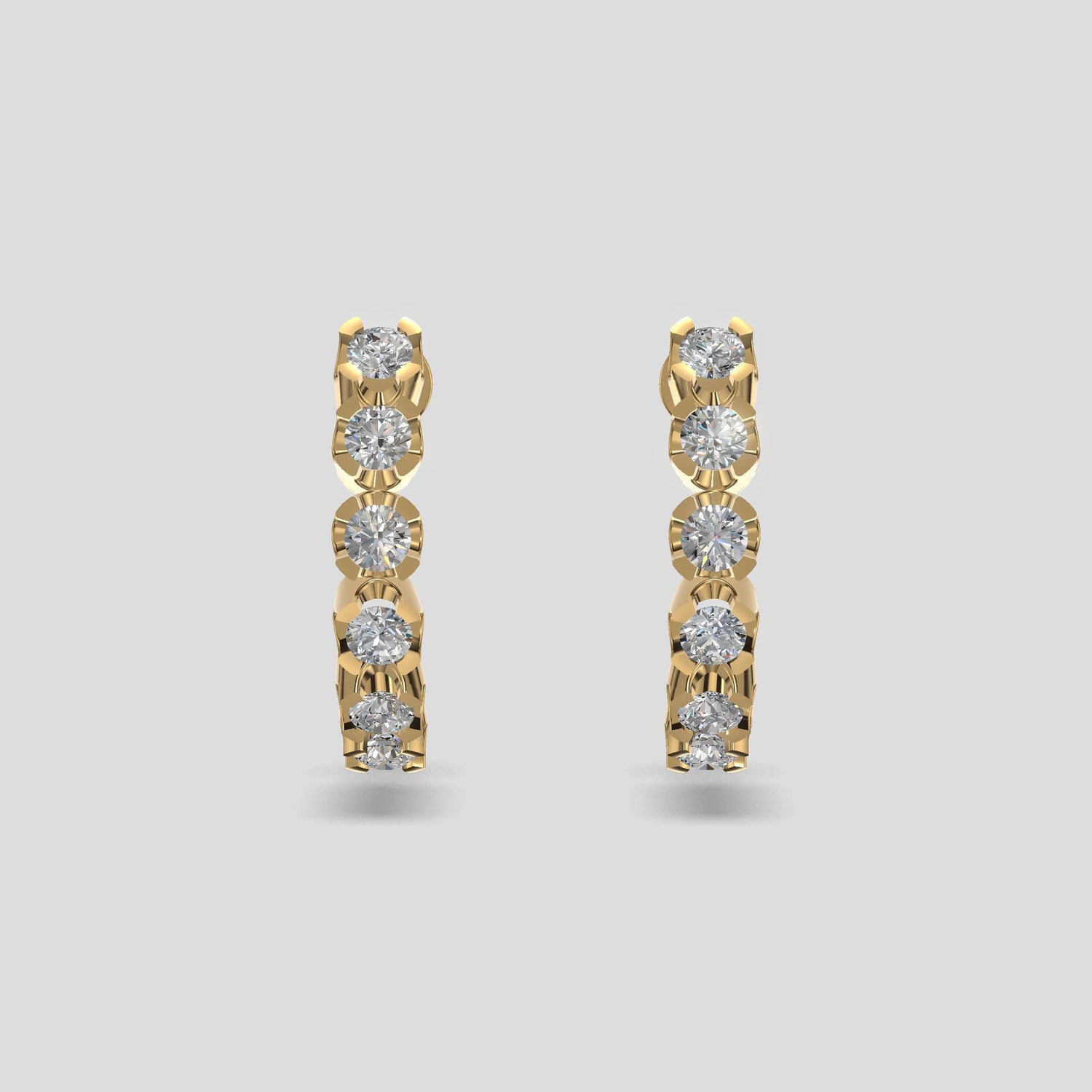Eternelle Diamond Line Earrings Gold