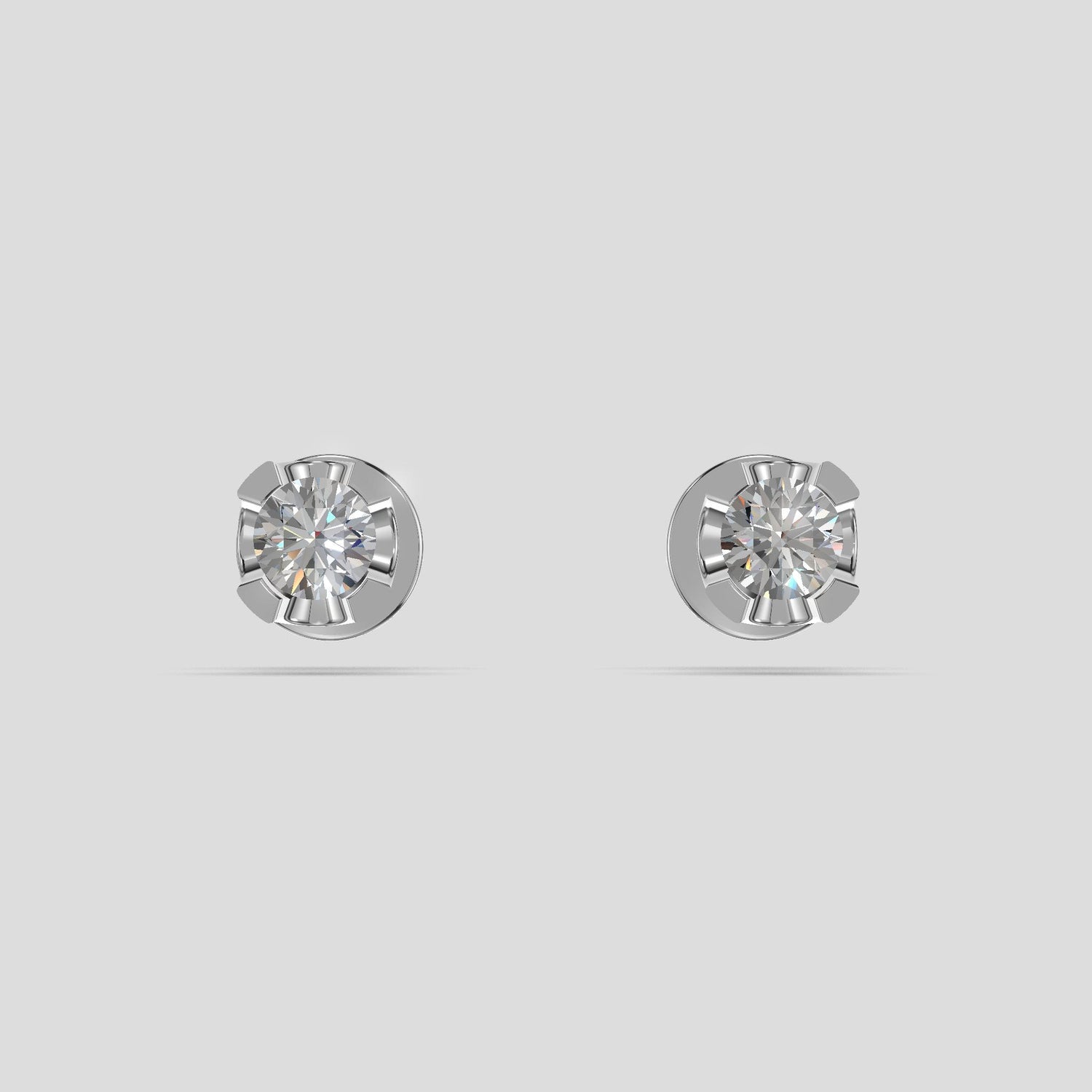 Radiant Amber Studs Platinum