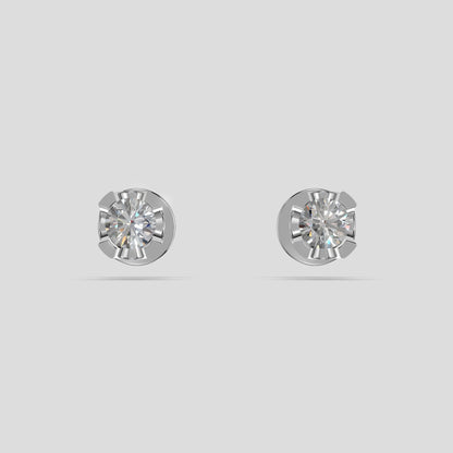 Radiant Amber Studs Platinum