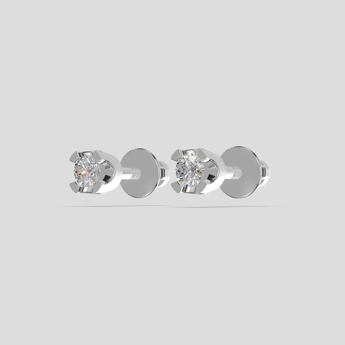 Radiant Amber Studs Silver