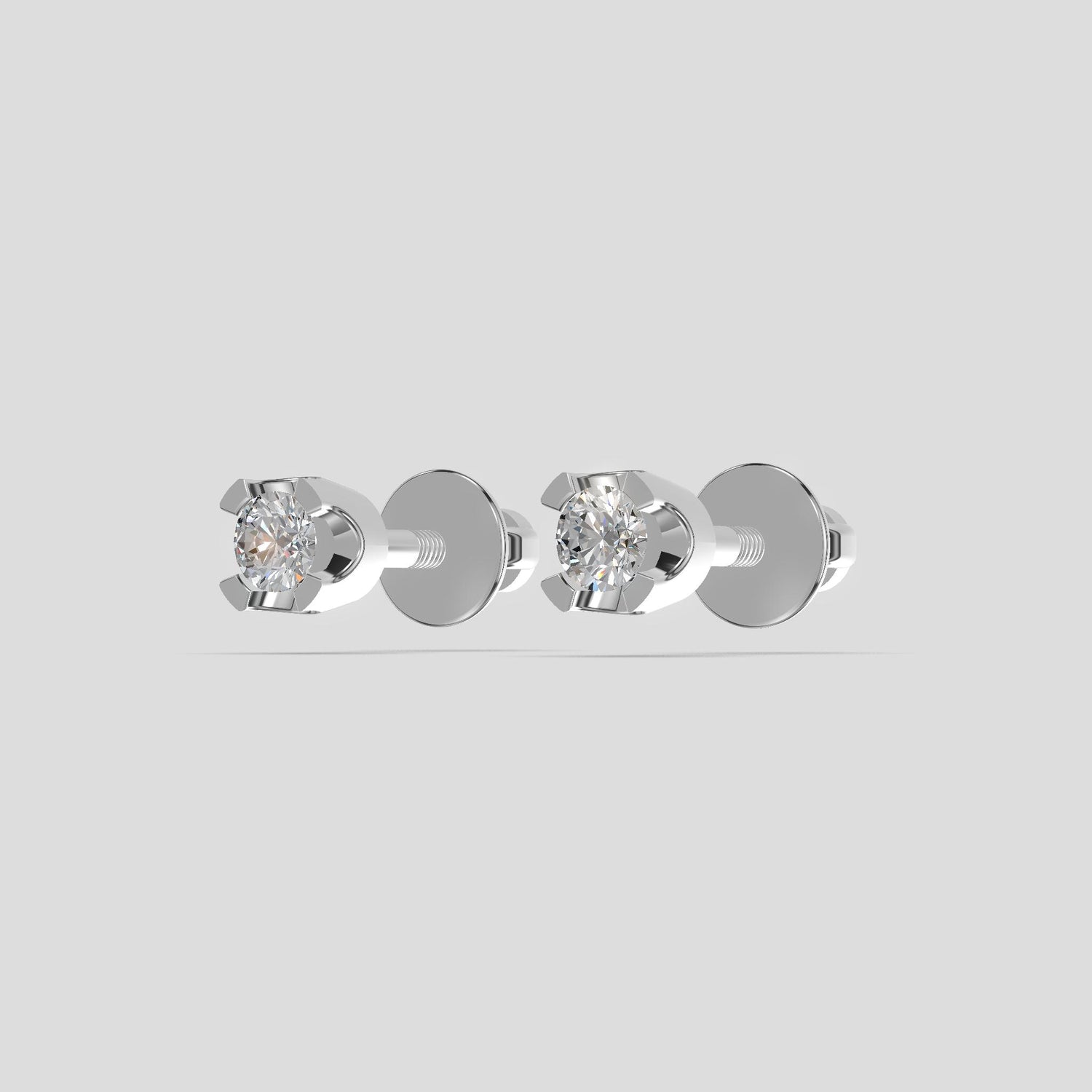 Radiant Amber Studs Platinum