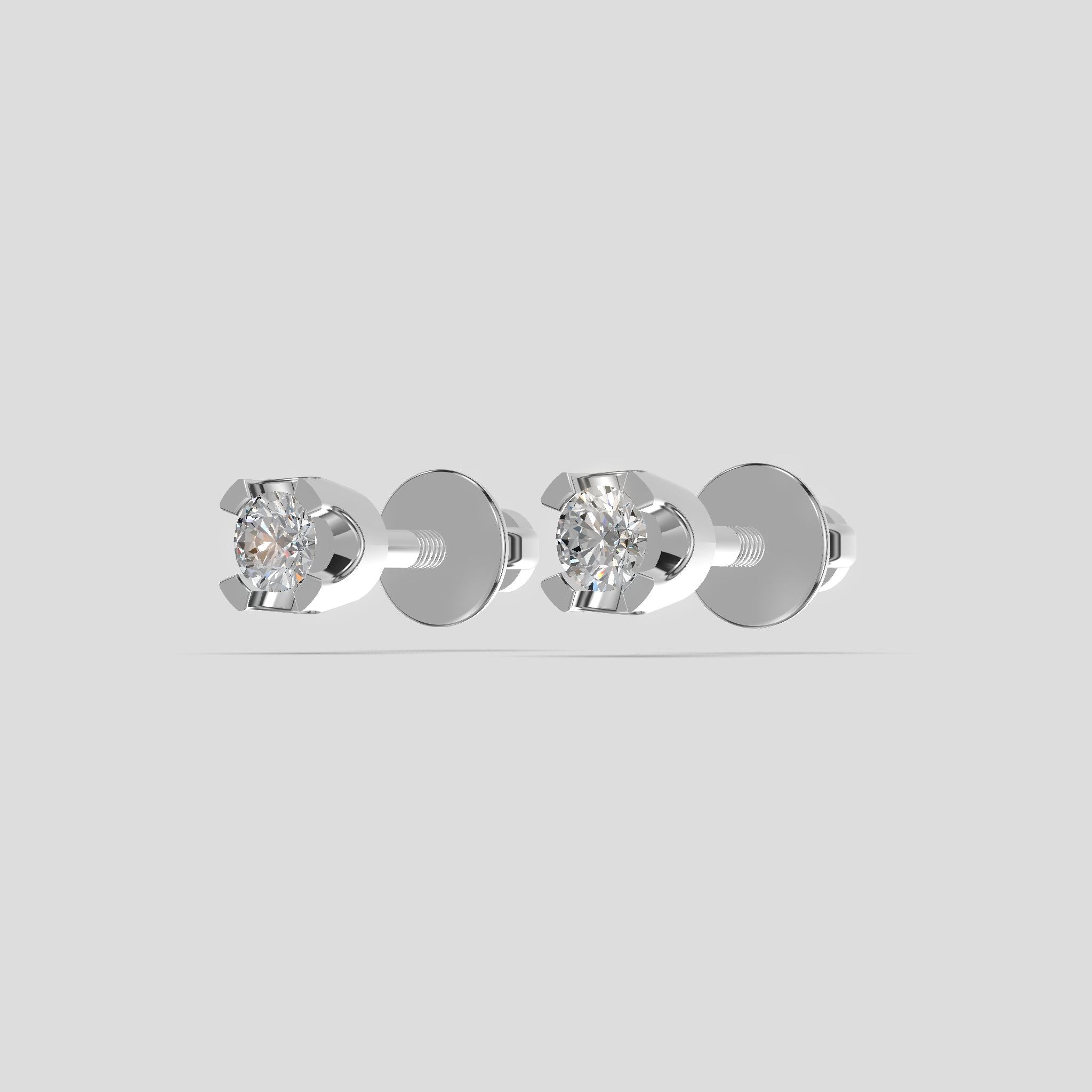 Radiant Amber Studs Platinum