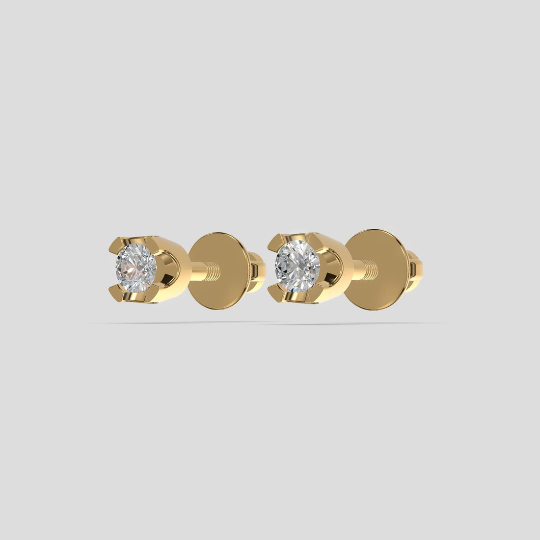 Radiant Amber Studs Gold