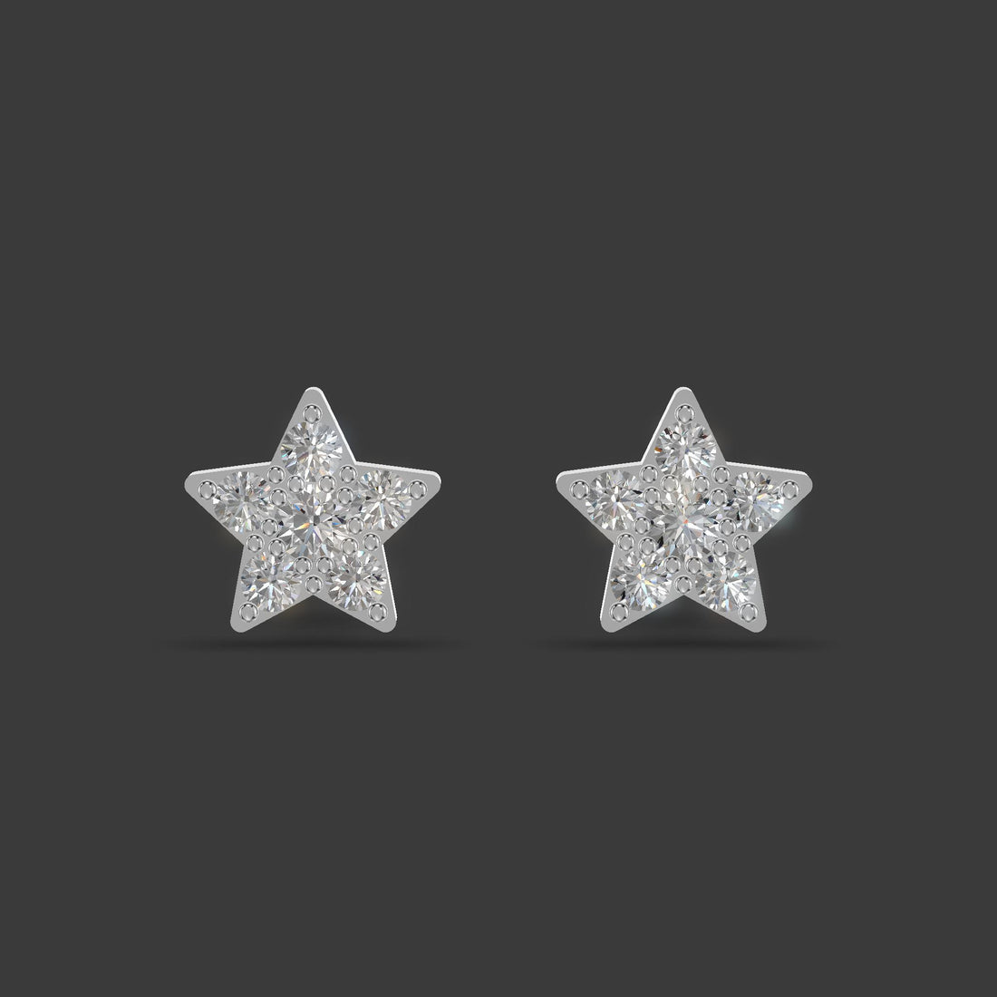 Radiant Starburst Earrings Silver