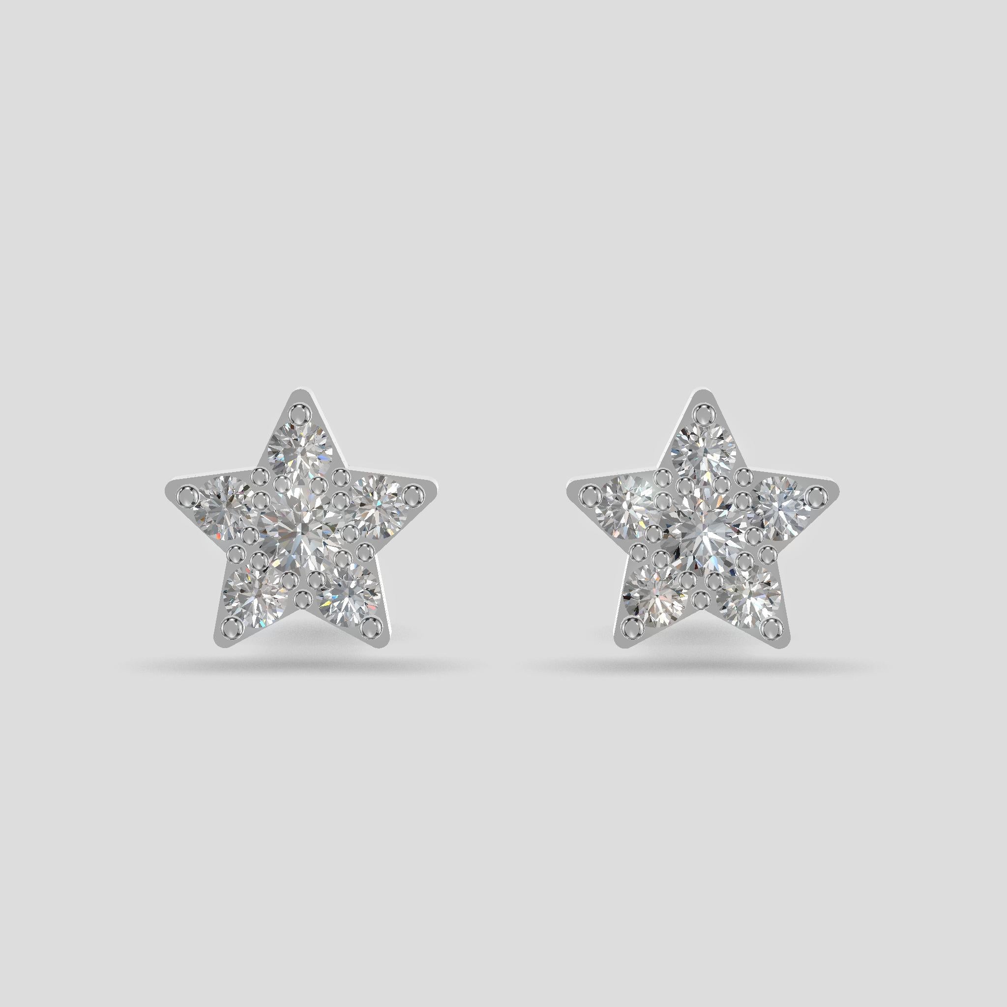 Celestial Star Earrings Gold