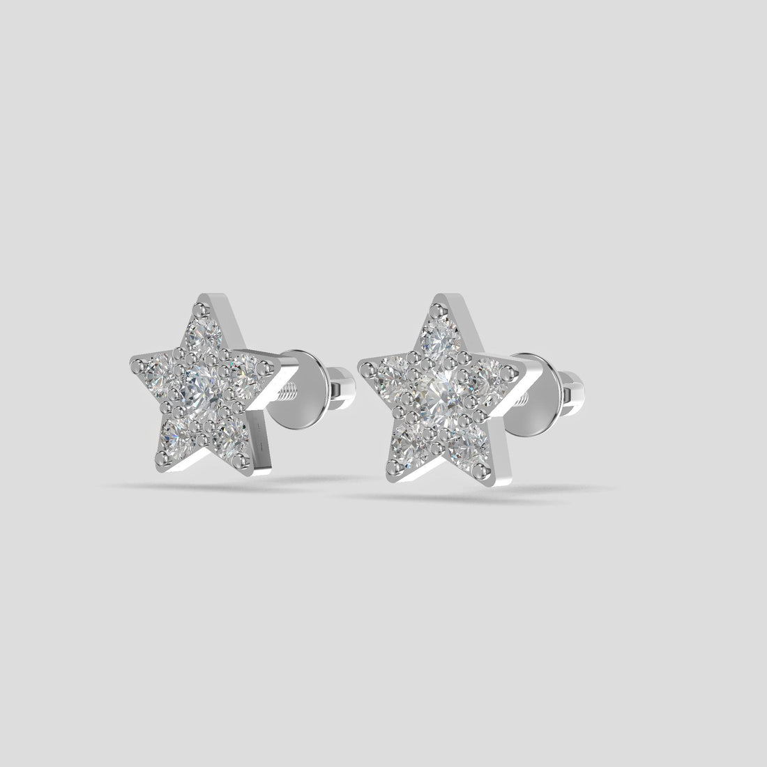 Celestial Star Earrings Silver