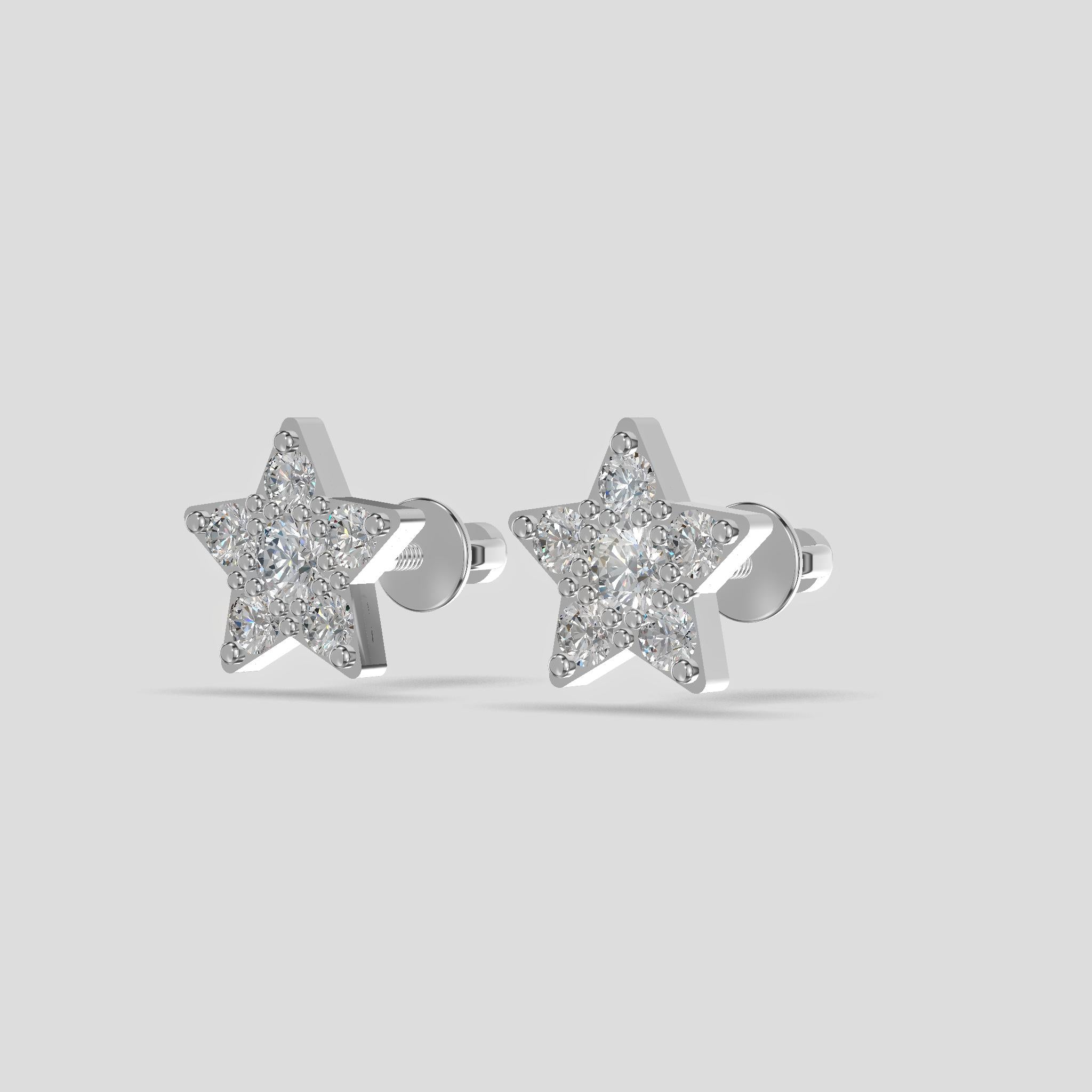 Celestial Star Earrings Gold