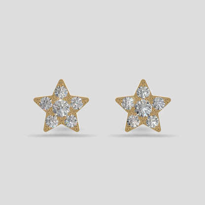 Celestial Star Earrings Gold