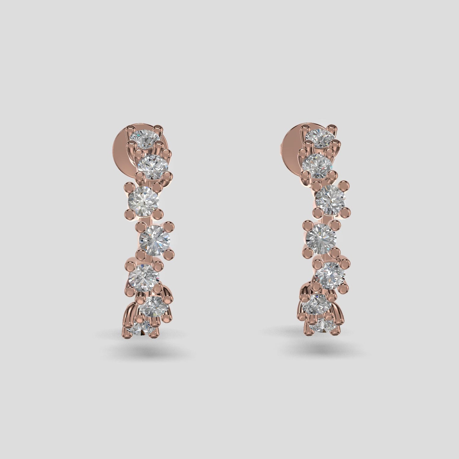 Celeste Linea Diamond Earrings Gold