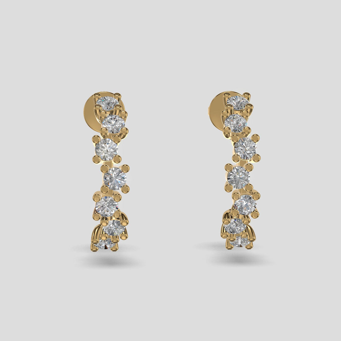 Celeste Linea Diamond Earrings Gold