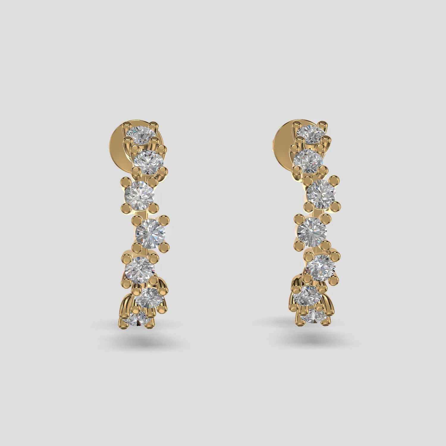 Celeste Linea Diamond Earrings Gold
