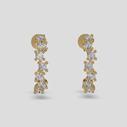 Celeste Linea Diamond Earrings Gold
