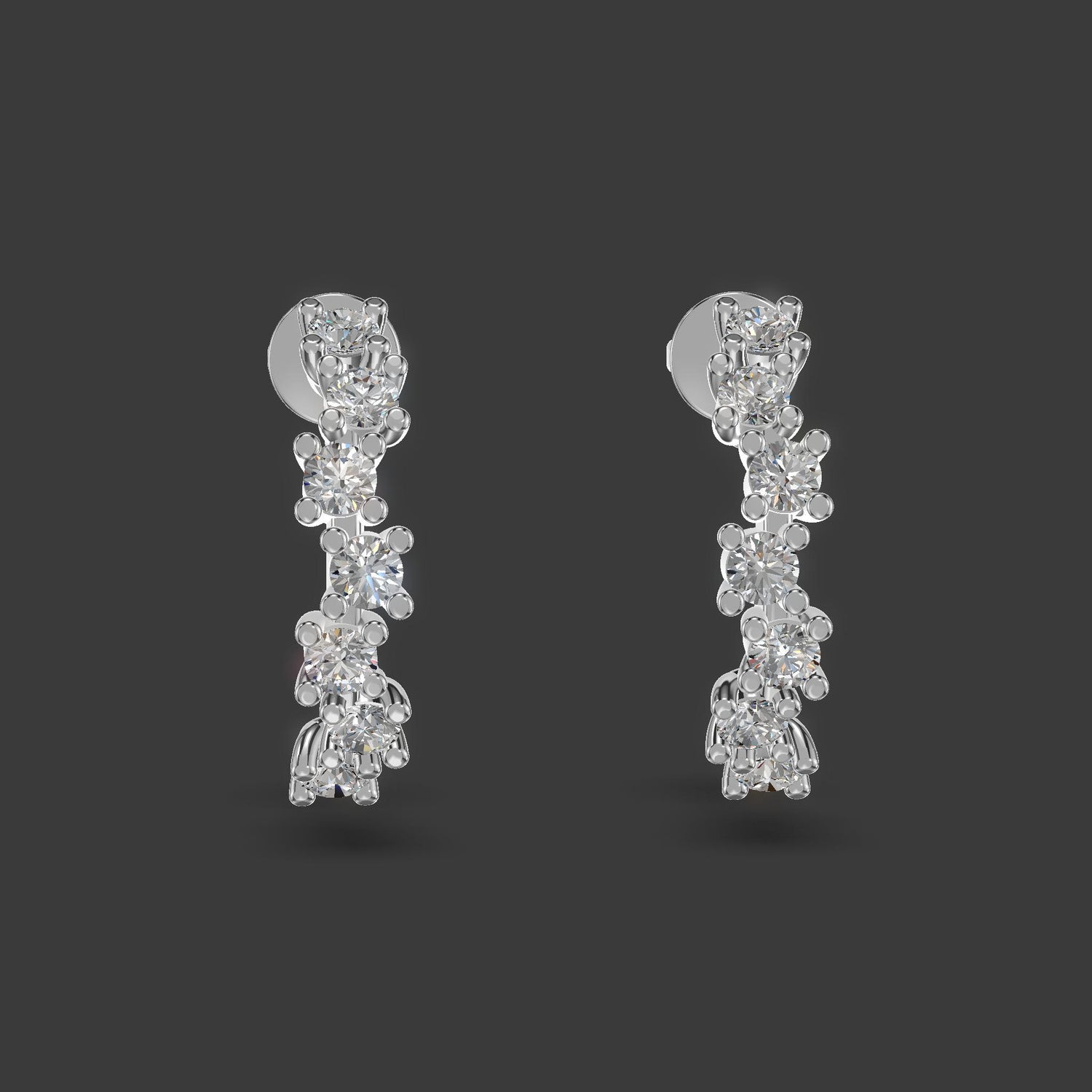 Celeste Linea Diamond Earrings Gold