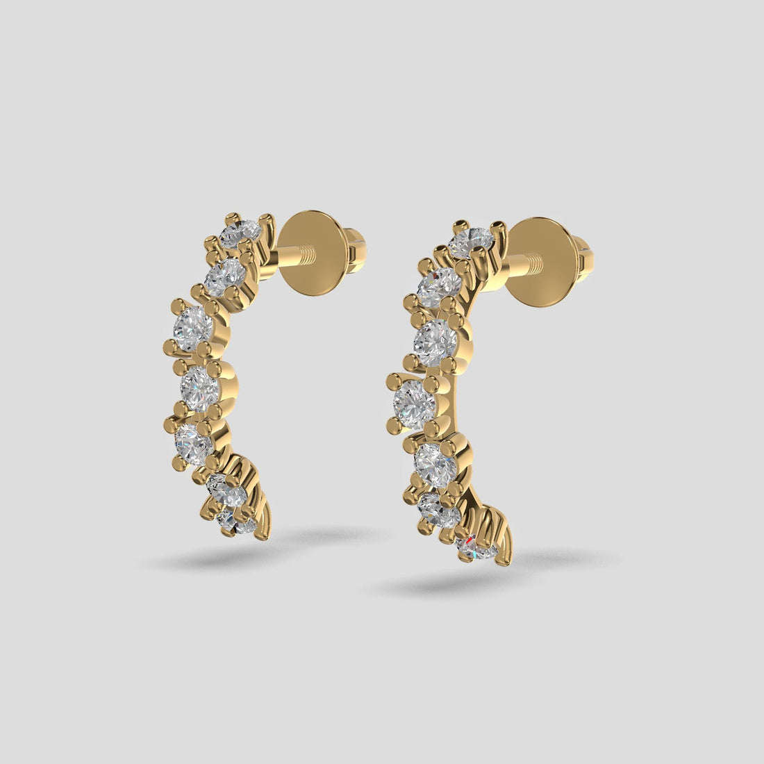 Celeste Linea Diamond Earrings Gold
