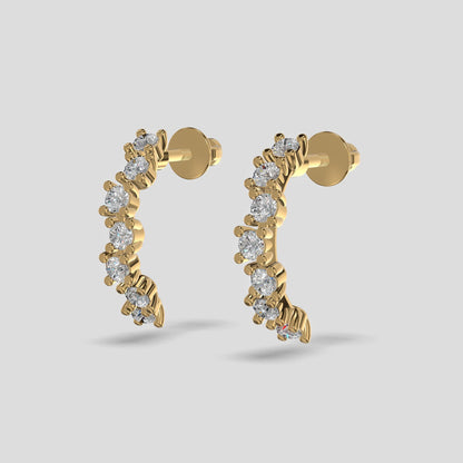 Celeste Linea Diamond Earrings Gold