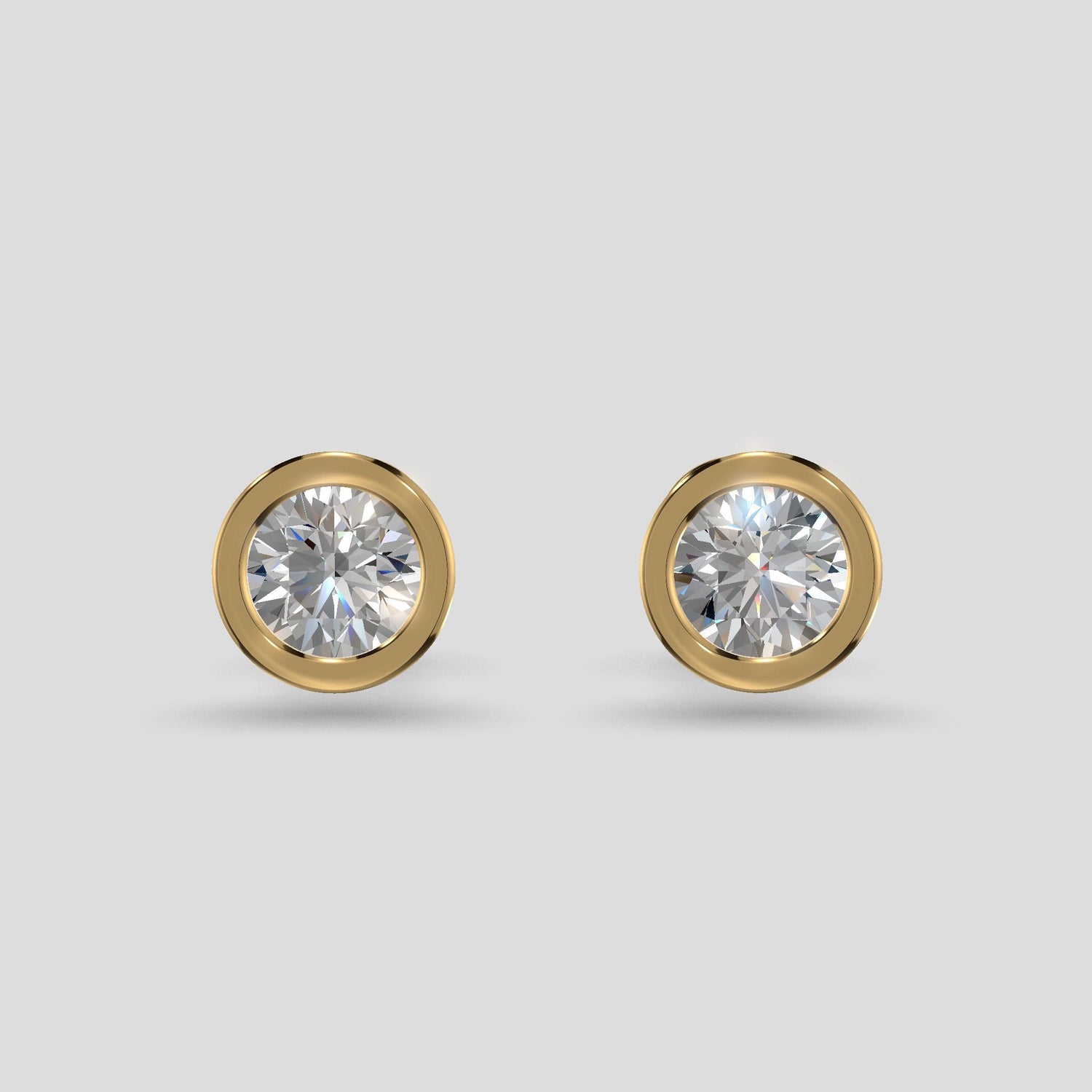 Sapphire Halo Earrings Gold