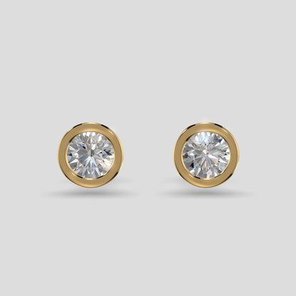 Sapphire Halo Earrings Gold