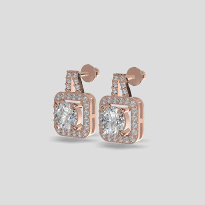 Regalia Halo Drop Earrings Gold