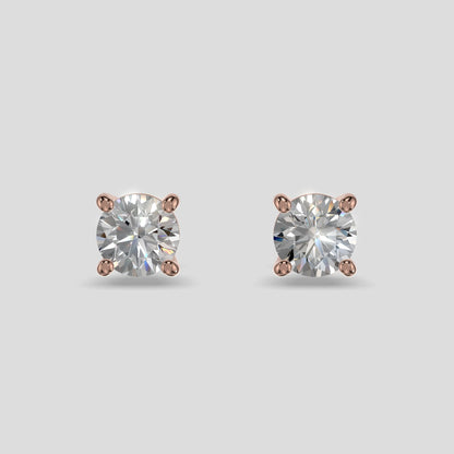 Solitaire Spark Studs Gold