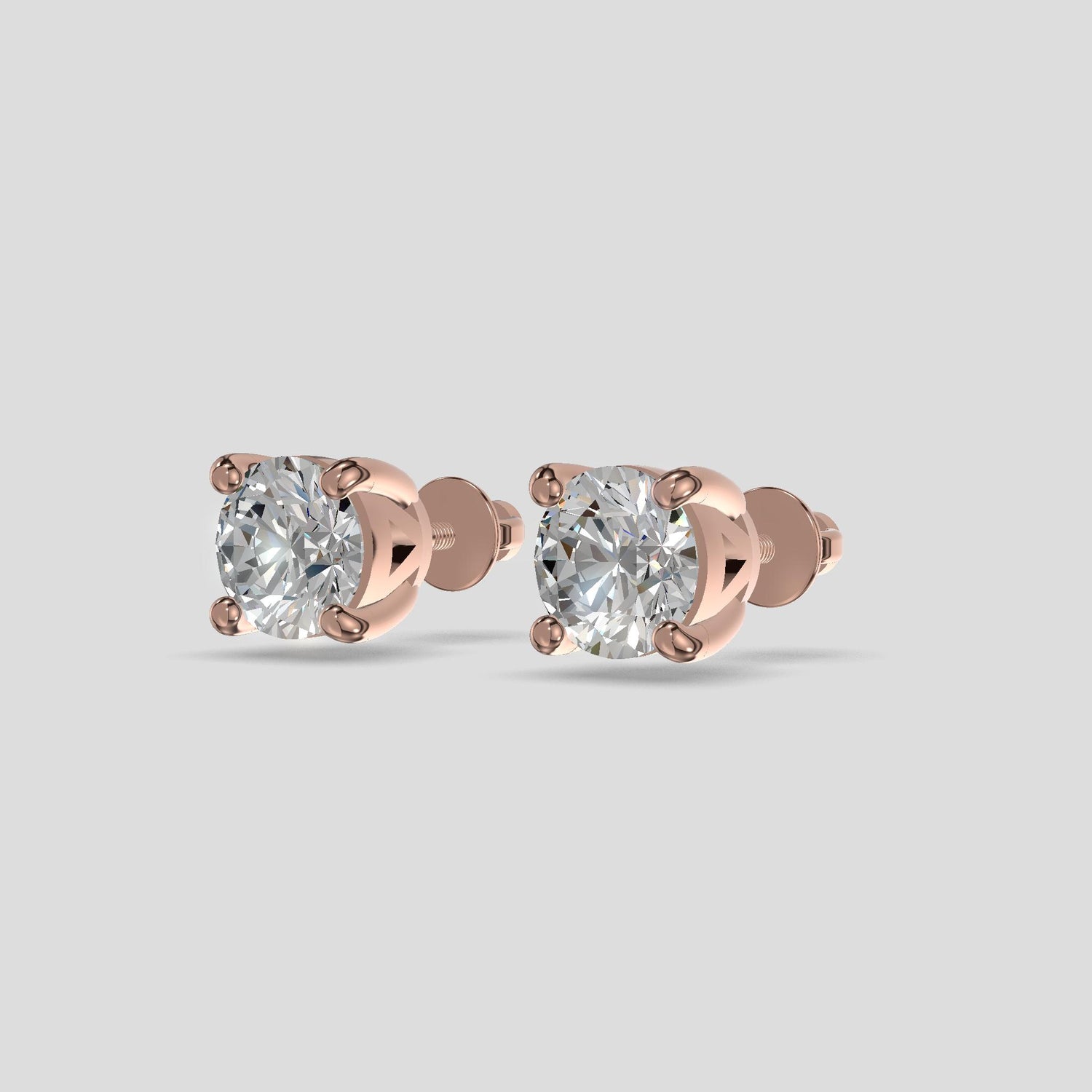 Solitaire Spark Studs Gold
