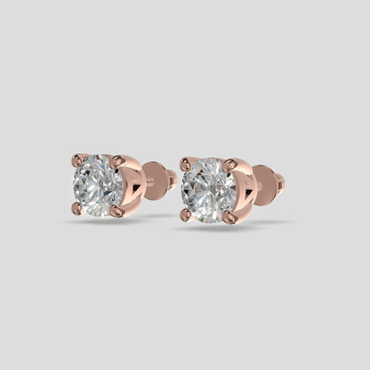 Solitaire Spark Studs Gold