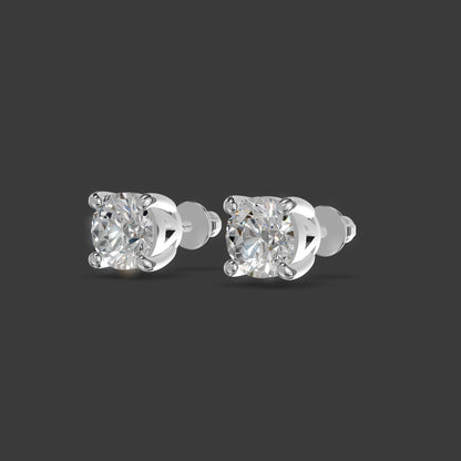 Solitaire Spark Studs Silver