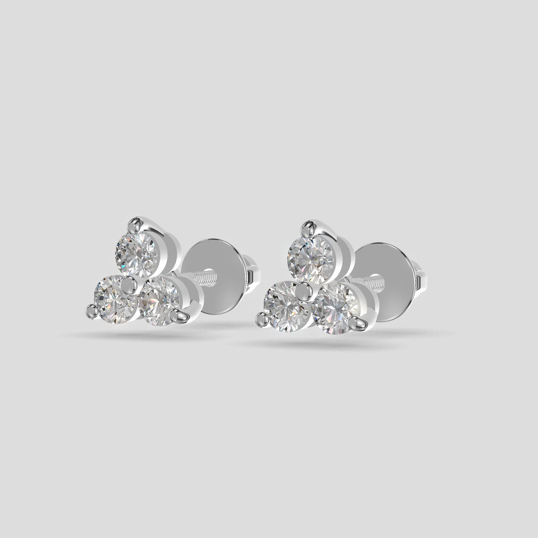 Elysian Triad - Multicolored Gemstone Earrings Silver