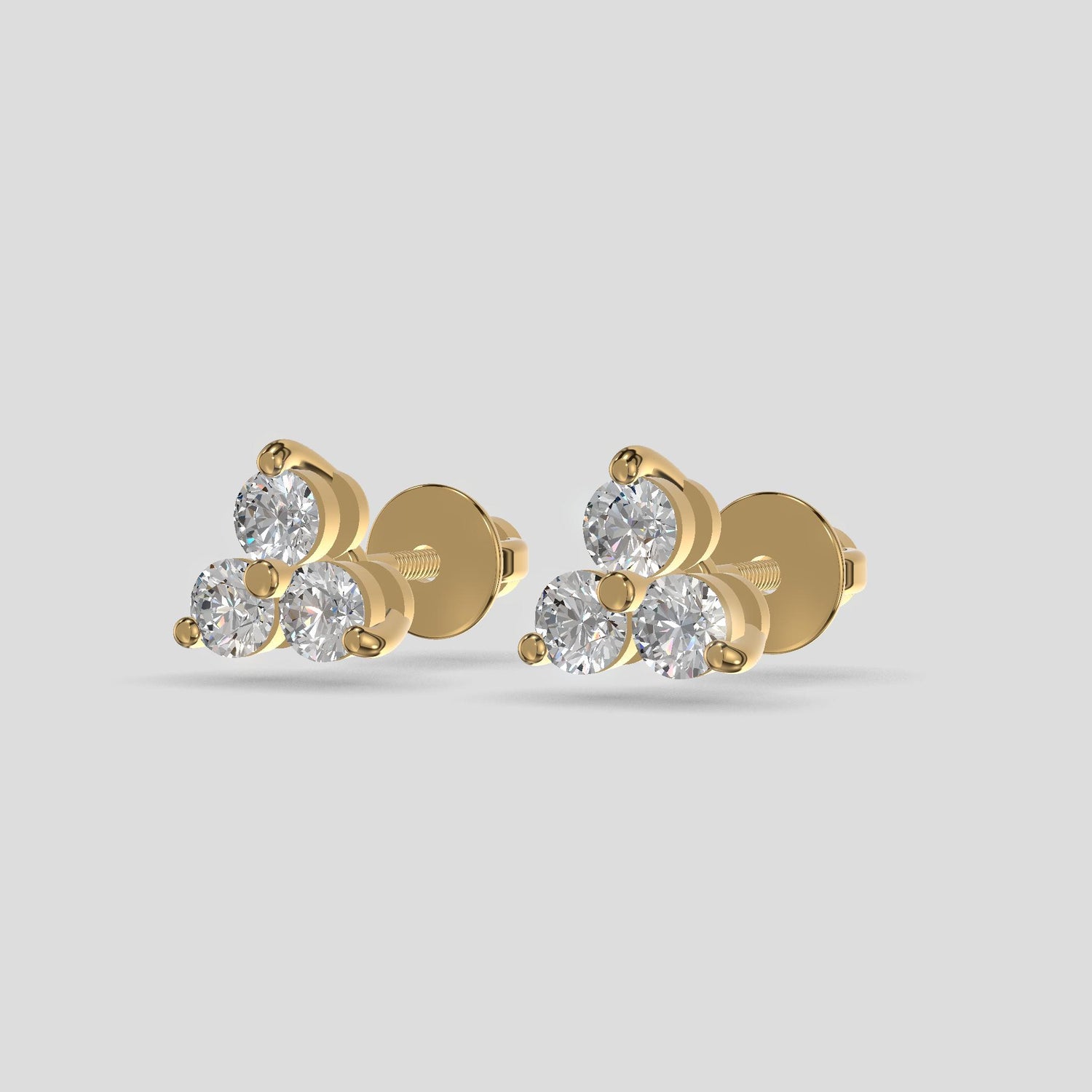 Elysian Triad - Multicolored Gemstone Earrings Gold