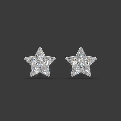 Celestial Bloom - Star-Shaped Gemstone Earrings Gold