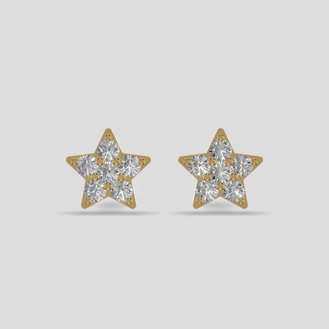 Celestial Bloom - Star-Shaped Gemstone Earrings Gold