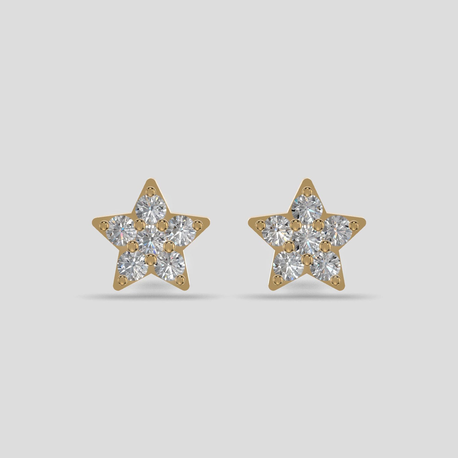 Celestial Bloom - Star-Shaped Gemstone Earrings Gold