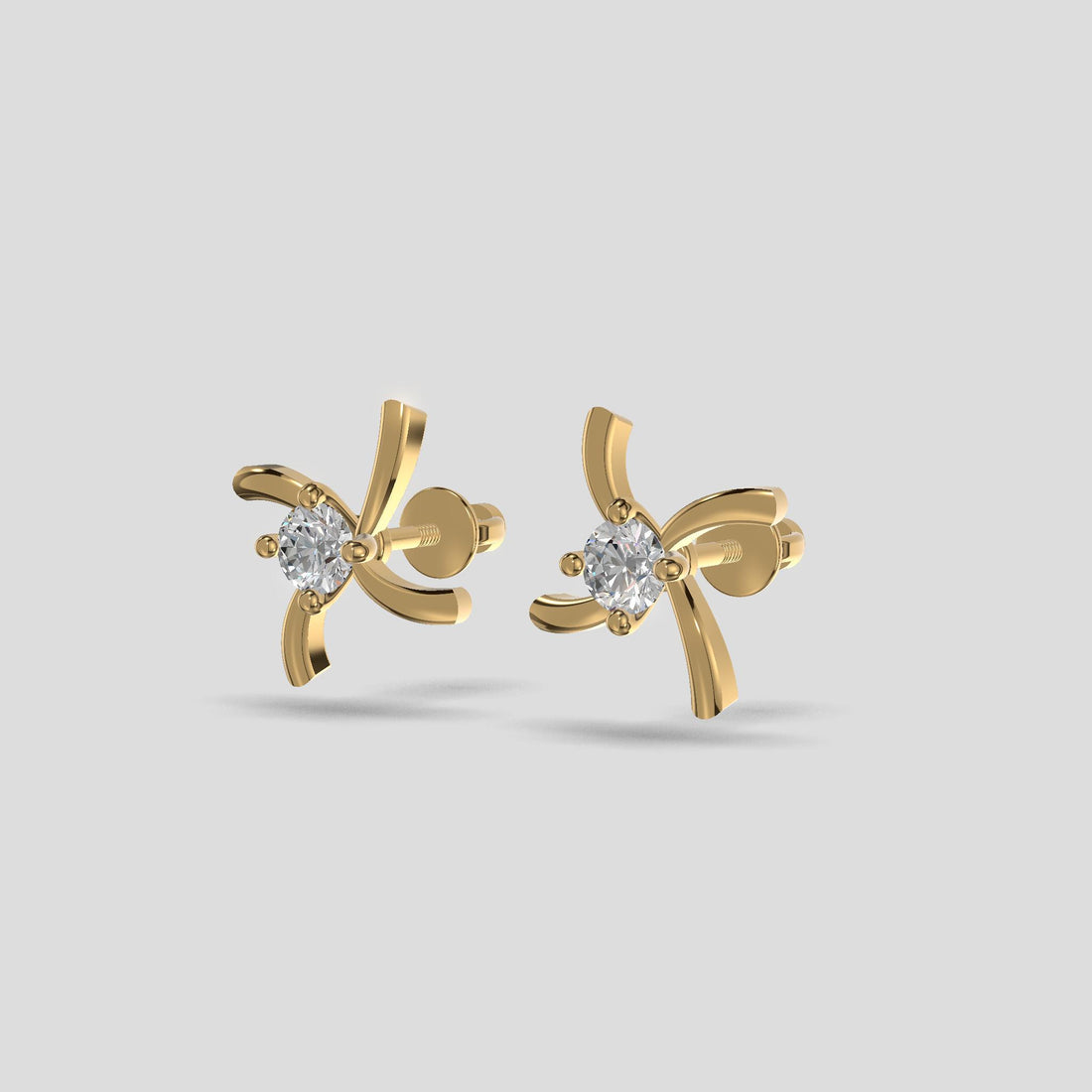 Sapphire Bloom Studs Gold