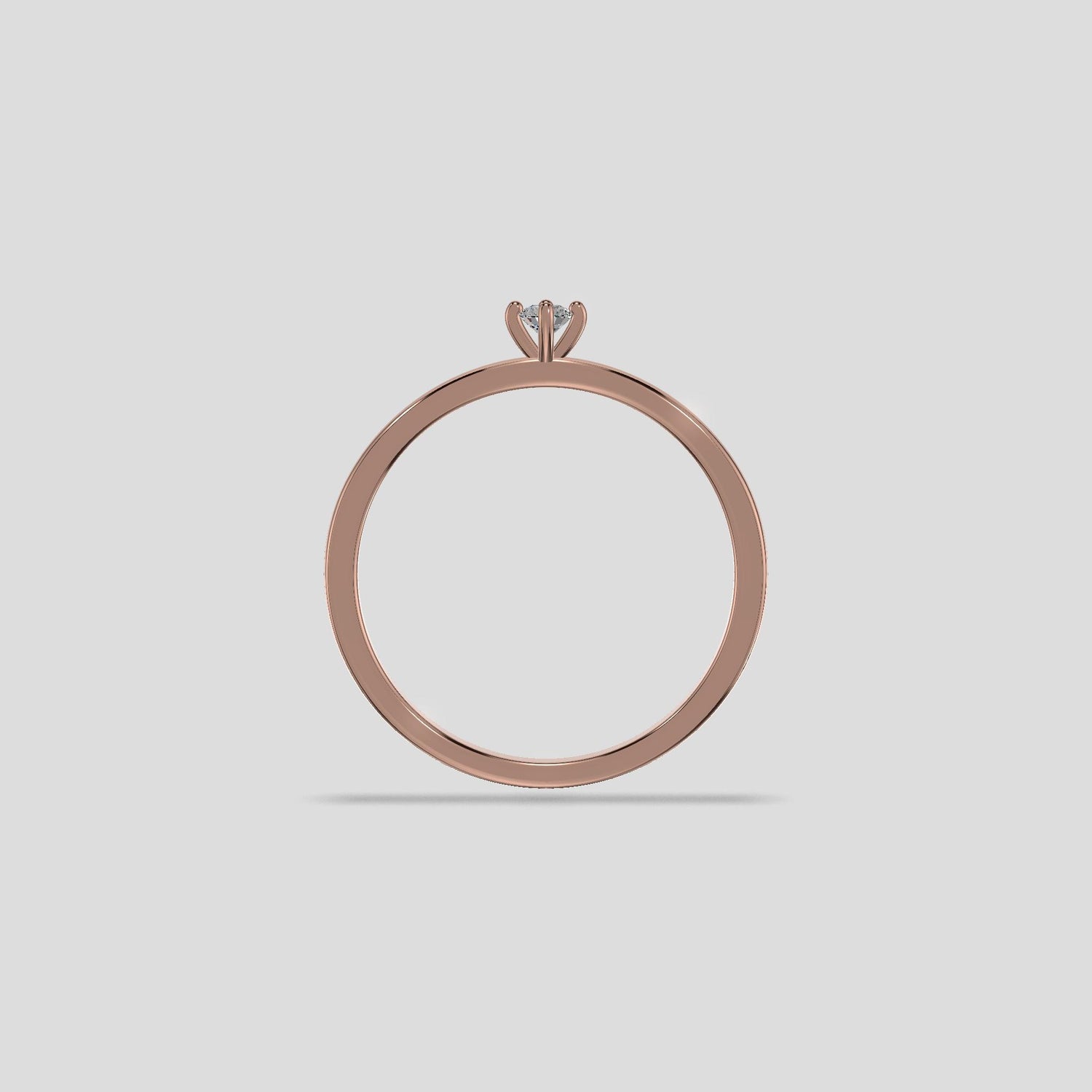 Lumière Solitaire Diamond Ring Gold