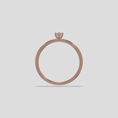 Lumière Solitaire Diamond Ring Gold