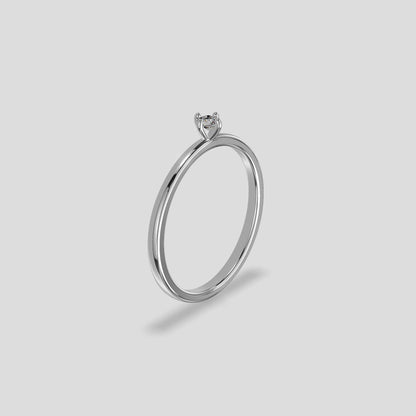 Lumière Solitaire Diamond Ring Platinum