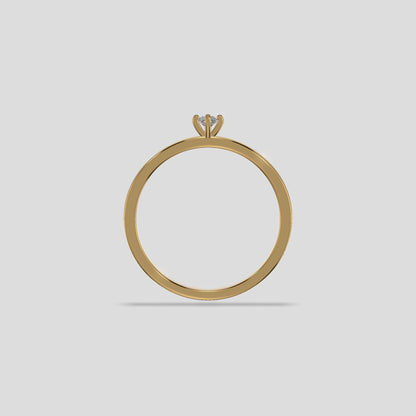 Lumière Solitaire Diamond Ring Gold