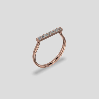 Celestia Seven Diamond Band Gold